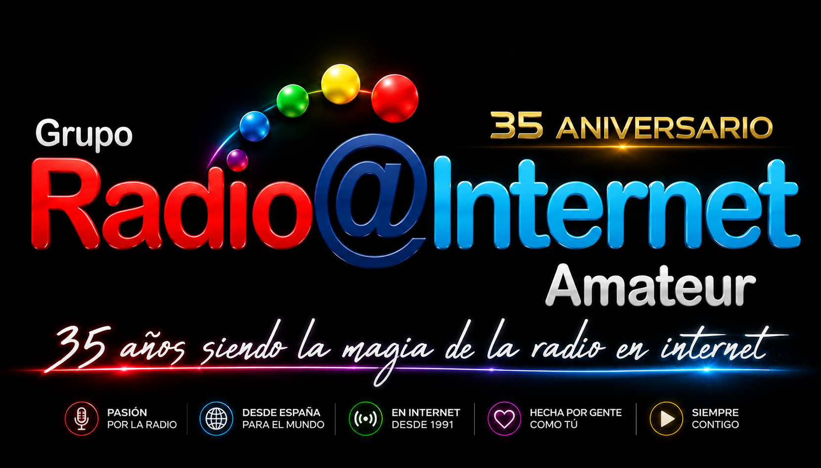 Grupo Radio@Internet Amateur · 35 aniversario · desde 1991