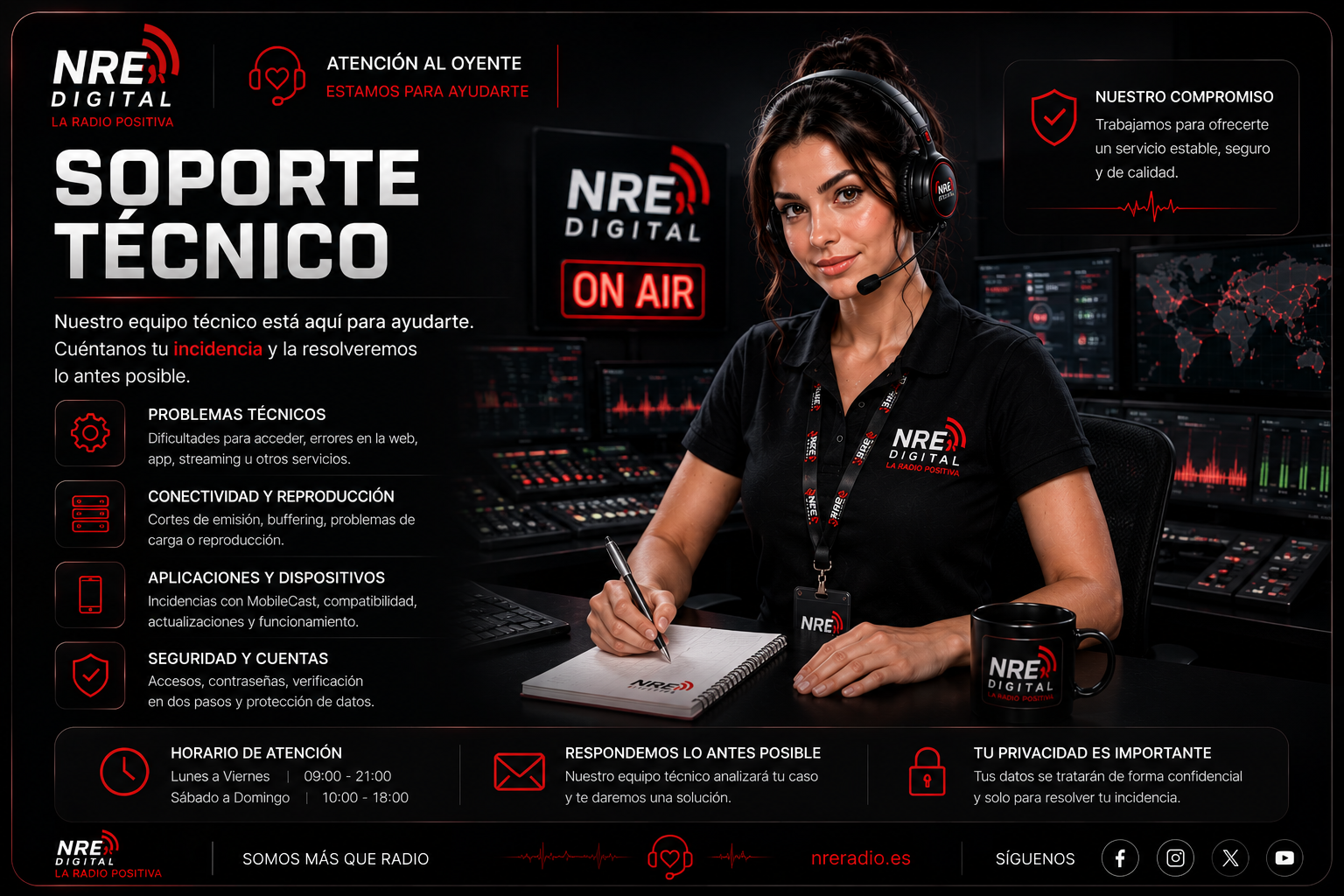 Soporte técnico · NRE Digital